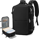 Ryanair - Bolsa de viaje para debajo del asiento de 40 x 20 x 25 pulgadas, 13 bolsillos, bolsa de equipaje de mano con bolsillo separado para zapatos para mujeres y hombres, 20 litros, Black, 40x20x25