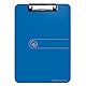 Herlitz 11226396 Klemmbrett, A4, opak mit Klemm-Mechanik, blau