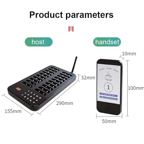 Buscapersonas para restaurantes que elimina colas con teclado estanco 6