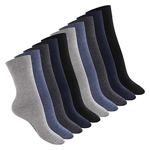 Footstar Damen Baumwollsocken (10 Paar), handgekettelte flache Spitze - Everyday! - Jeans 35-38