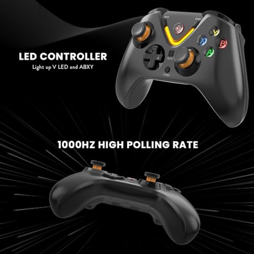 Image of Cosmic Byte Ares Tri-Mode Wireless, Bluetooth, Wired Controller for PC - 2.4GHz, Bluetooth, USB-C Wired, Hall Effect Joysticks & Triggers, Turbo, Auto Turbo,Dual Vibration, Upgraded 1000Hz Polling (Black)