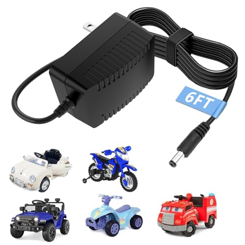 6V Kids Charger for Ride On Toys Car Universal Battery Charger Wrangler Trax Dynacraft Jeep ATV Quad Benz Electric Ride On Toys Replacement Power Supply for 6 Volt Ride On Cars Trucks SUV