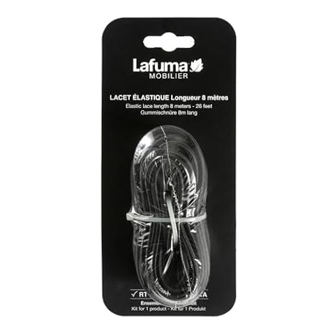 Lafuma Mobilier Elastyczny sznurek 8 m, czarny