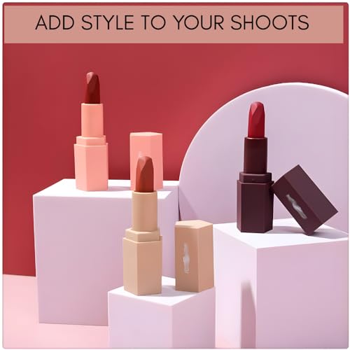 Image of SMILEDRIVE Product Photography Props 6-Piece Set, Pink | Jewelry Photo Shoot Props, Hard Foam Riser & Blocks, Lightweight, Waterproof, Re-usable