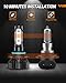SEALIGHT H10 LED Fog Light Bulbs or DRL, 14000LM 600% Much Brighter Wide-angle Design, 6500K Xenon White 9140 9145 H10 LED Fog Lights, Lighting Range Over 1000FT, Plug and Play with Wire, Pack of 2