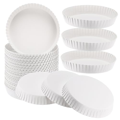 PACKOVE Tassendeckel, 100 Stück, Weiß