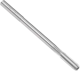 sourcing map 5.1mm Chucking Reamer, HSS Cobalt M35 Lathe Machine Reamer D4 6 Straight Flutes, Round Shank Milling Cutting Tool, for Stainless Steel Alloy Copper Metal