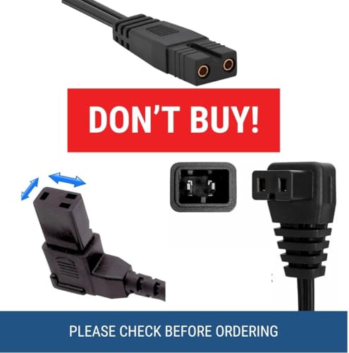 Image of Efillooc 12V-24V Car Fridge Power Cable, Suitable for Engel Car Cooler, 15A Fuse Power Cord (Fridge Cable 3 PIN)