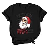 DAYTOY Noël T-Shirt Imprimé Femme Chic Et Élégant Sexy Pas Cher, 2021 Nouveau Mode Haut Ample à Manches Longues Col en V, Tunique Blouse Chemise Fleurie Chemisier Grande Taille pour Femmes