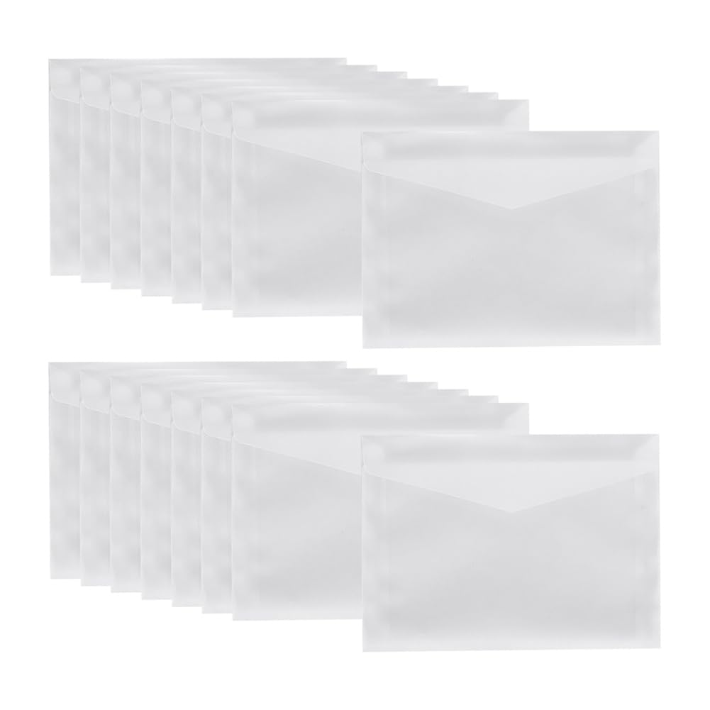 Lot de 100 enveloppes en papier transparent 7 x 10 cm pour timbres et collection