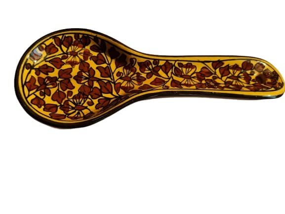 Mirakii Ceramic Hand Painted Golden Spoon Rest or Holder for Spoon Stand Rester on Dinning Table - Image 4 thumbnail