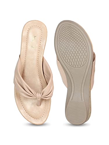Image of Inc.5 Shoes Women Wedge Heel Fashion Sandal 100952 L.Peach