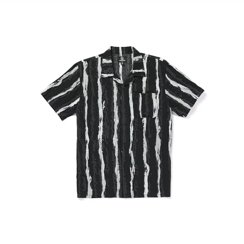 Chemise Volcom homme manches courtes style hockey boutonnée décontractée
