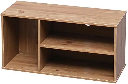 Iris Ohyama, TV Cabinet/TV stand Cabinet/Wooden TV stand/TV stand/Stand TV/Bench TV, Tv unit suitable up to 43inch, Office,Living Room, Bedroom - Module Shelf - MDB-3S - Black Oak