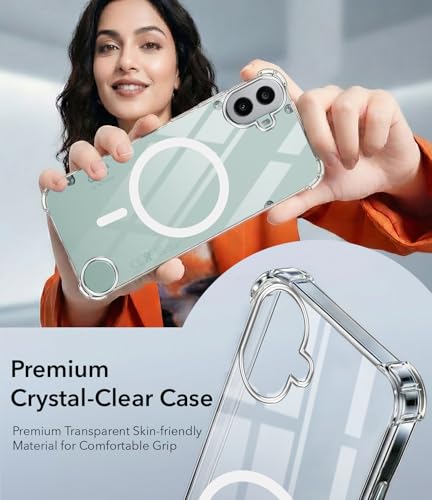 Image of Jkobi Shockproof Crystal-Clear Back Cover for Nothing CMF Phone 1 (Magsafe Wireless Support | Drop & Camera Protection | Hard Polycarbonate)