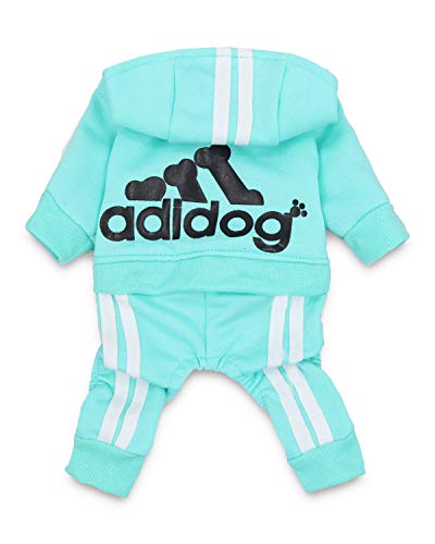 DroolingDog Adidog Dog Clothes Pet Dog Shirt Puppy Outfit for Small Dogs, Small, Green