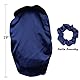 Awefeel Doppelschichtige Satin-Schlafhaube für langes Haar, Zöpfe, Dreadlocks, lockiges Haar - Blau - Medium