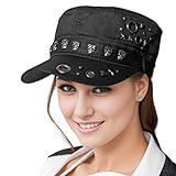 Unisex Military Army Style Baseball Cap Retro Cotton Flat Top Skull Cadet Trucker Sun Visor Hats for