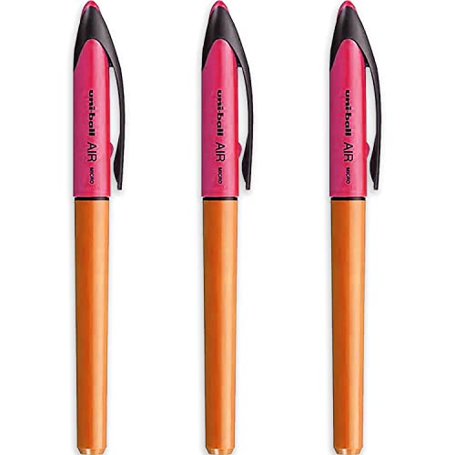 uni-ball Air – UBA-188E-M – Cannotto arancione – Inchiostro nero – Confezione da 3 – UBA-188E-M