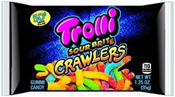 Trolli Gummy Candy Brite Crawler, Mini Sour, 1.25 Ounce (Pack of 24)