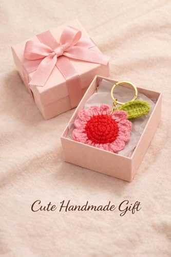 Image of Handmade Crochet Sunflower Keychain for Women & Girls, Cute Yellow Flower Key Ring Charm, Soft Yarn Knitted Gift, Bag Charm, Car Key Holder, Aesthetic Handmade Floral Accessory