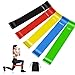 Fitnessbänder [5er Set] Fitnessband Theraband Gymnastikband mit Übungsanleitung auf Deutsch & Tragebeutel Gymnastikband Resistance Band Trainingsband für Crossfit, Muskelaufbau, Yoga, Männer Frauen