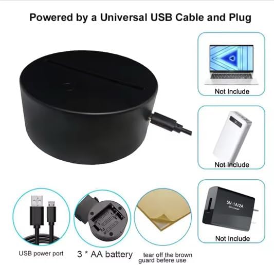 3D LED Night Light Soccer Player Desk Lamp, 7 Color Changing, USB Powered, Jersey Number 10 Design lámpara de escritorio para niños jóvenes adultos con la imagen de Messi - Image 3