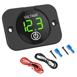 Lochimu 12V LED Auto Voltmeter Digitale Display Voltmeter Waterdichte Auto Voltage Meter Batterij Tester met Licht Touch…