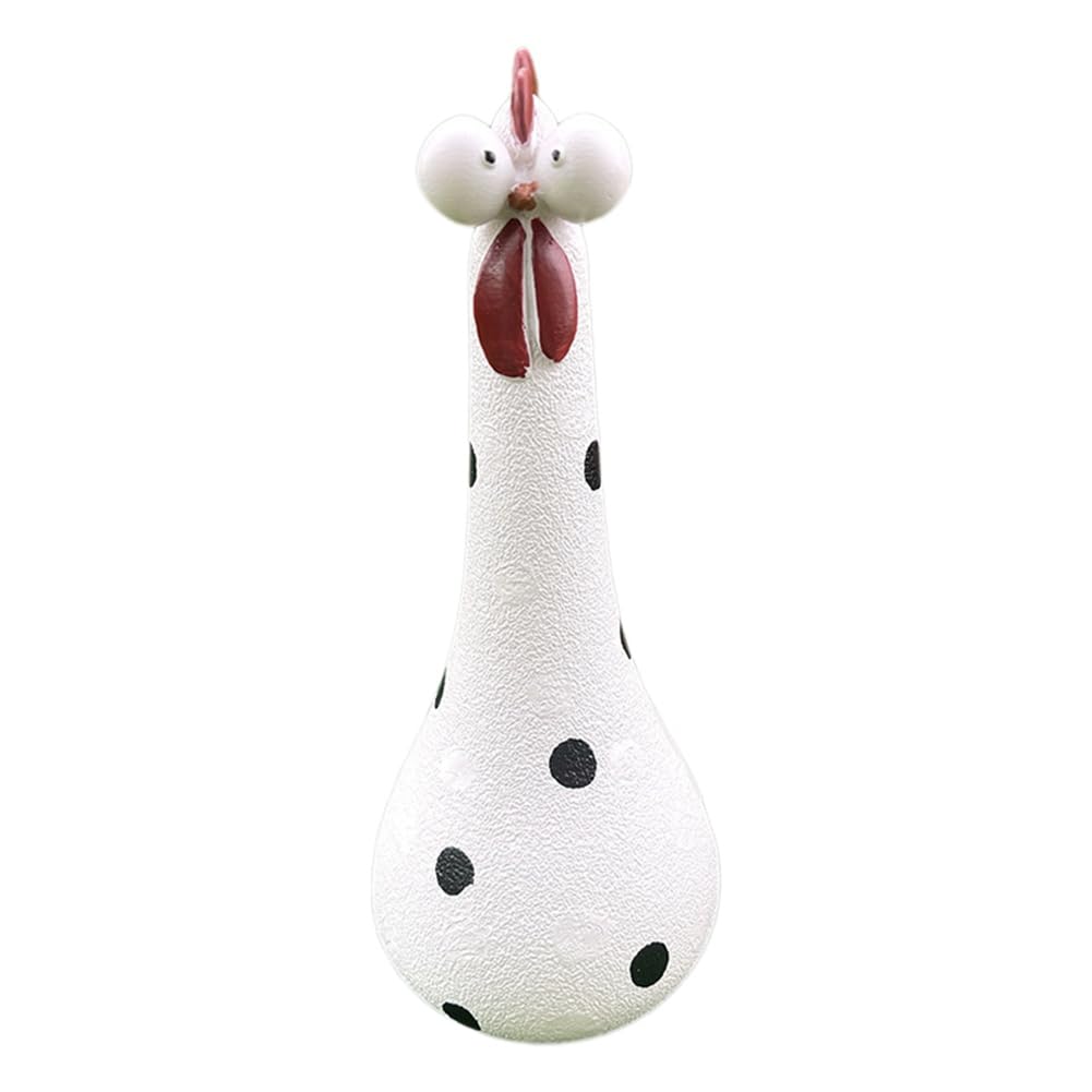 CTRLZS Resin Long Neck Chicken Ornaments for Garden Courtyard Outdoor Decoration Silly Hen Statues Desktop Figurines E