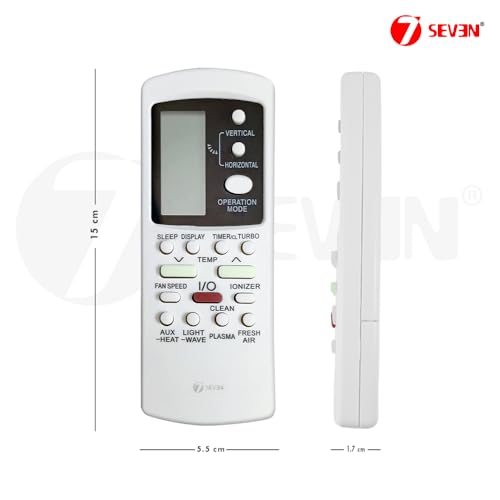 Image of 7SEVEN Compatible Voltas Ac Remote Original Model GZ-50GB-E1 Suitable for 1 1.5 2 ton Split or Window ac - Match Exactly with Old Model 88 Remote for Better Performance