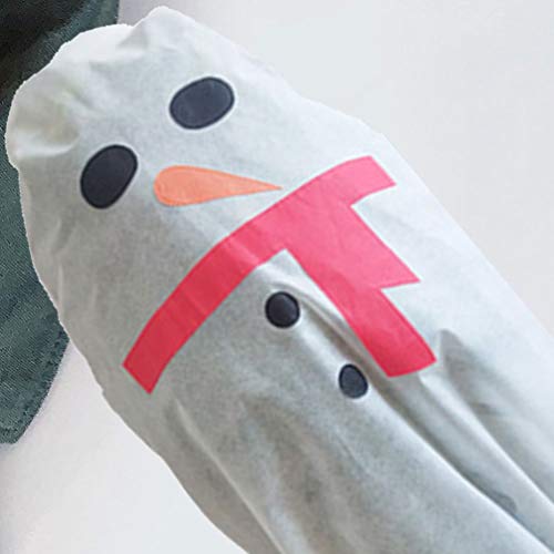 Capa para árbol de Navidad RLKHXBS con diseño de muñeco de nieve y bufanda 3