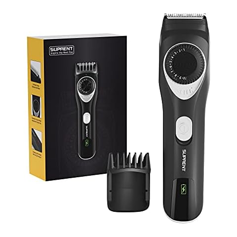 SUPRENT Adjustable Beard Trimmer Men,All-in-one Beard Trimmer with 19 Built-in Precise Lengths, USB Rechargeable Li-ion Battery and Long-Lasting Use Cover