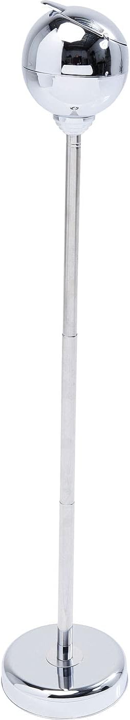 Kare Design Floor Ashtray Spheric, Chrome, Steel Chromed, Height-Adjustable, Retro, Modern Pedestal Ashtray with Lid, 72x13x13 cm (H/W/D)