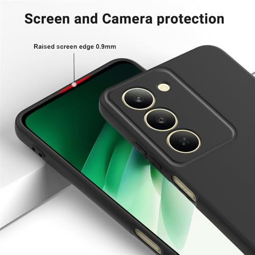 Image of Back Cover for Mi Redmi 15 5G | Full Camera Protection | Premium Liquid Silicon Case | Flexible Bumper Case for Mi Redmi 15 5G (Black)