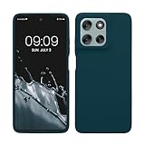 kwmobile Hülle kompatibel mit Motorola Moto G56 5G Hülle - Silikon Handy Hülle - Handyhülle weiche Oberfläche - kabelloses Laden - Petrol matt