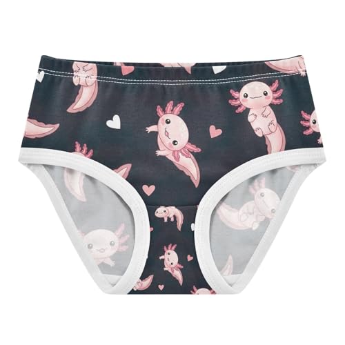 Cute Pink Axolotls Toddler Girl Underwear, Kids Underwear, 2T–8 Years