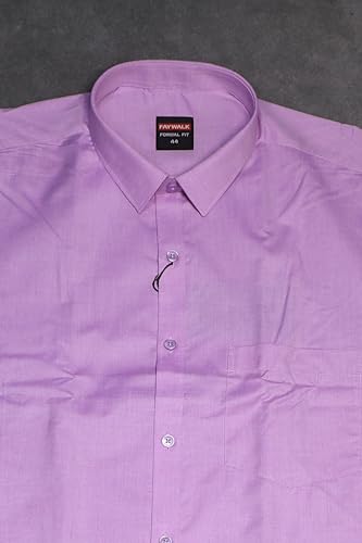 Image of Cotton Blend Formal Shirt for Men | Full Sleeve, Regular Fit, Button Down, Palin & Stylish Collared Neck | Breathable Lightweight Fabric for Office, College Meetings & Gathering