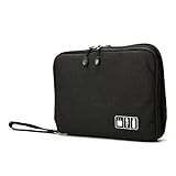 Caveen Waterproof Electronics Travel Organizer Electronics Accessories Cases for Various USB, Phone, Charge and Cable Universal Double Layer Travel Bag, Black