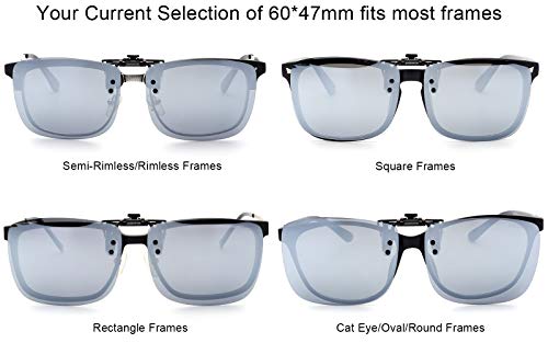 Image of CAXMAN Polarized Clip On Sunglasses Over Prescription Glasses for Men Women UV Protection