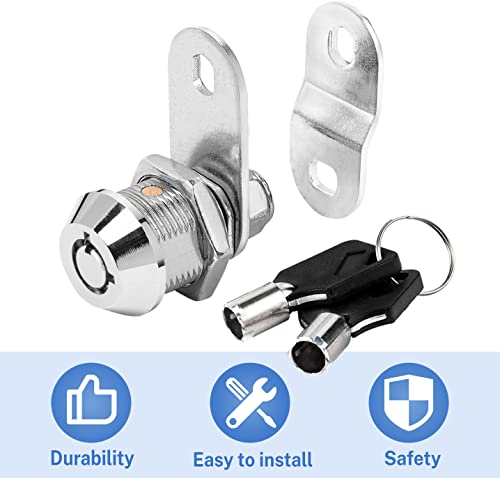 Image of Sissinda Cam Lock RV Storage Locks Keyed Alike, 5 /8 inch Fits on 3 /8 inch Max Door Thickness, RV Locks for Compartment Door, Camper, Trailer, Cabinet Locks with Keys (5 /8 Inch 2Pack)