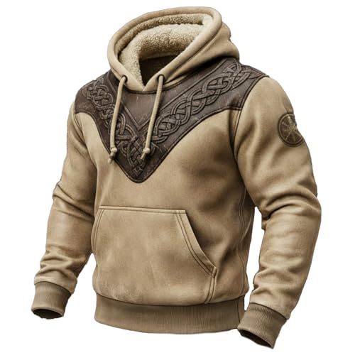 Sweat à capuche homme avec impression numérique 3D originale et coupe ample confortable pour l'hiver