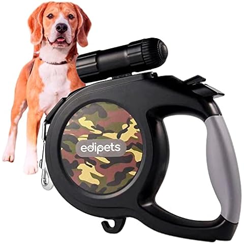 Correa Perro Extensible Edipets 8m con Linterna LED Cover
