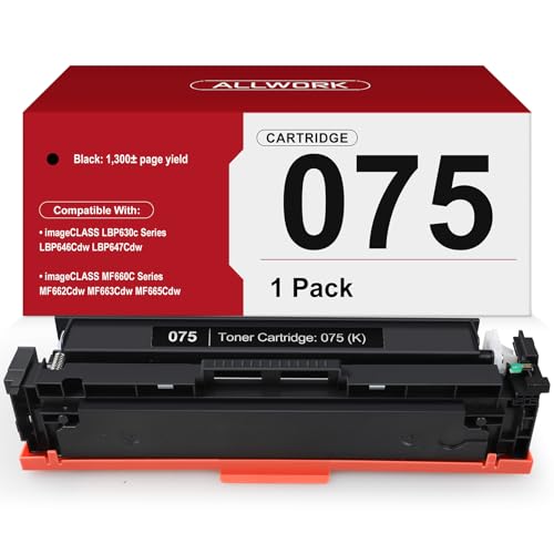 Image of 075 Black Toner Cartridge Compatible Replacement for Canon Cartridge 075 075H Black Works for Canon imageCLASS MF662Cdw MF663Cdw MF665Cdw LBP646Cdw LBP647Cdw MF660 LBP640 Printer Series Ink (1 Pack)