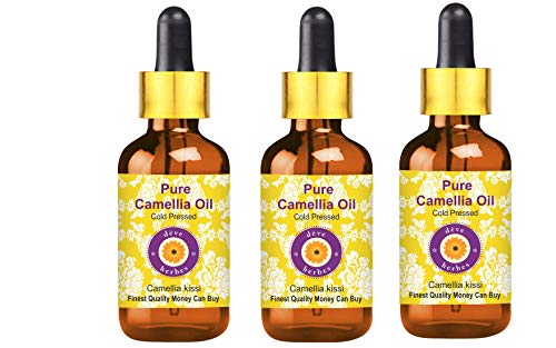 Huile de Camélia Pure Deve Herbes 3x100ml pressée à froid avec compte-gouttes