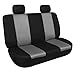 FH Group Full Set Car Seat Covers 3D Air Mesh - Universal Fit Automotive Seat Covers,1 Piece Front Seat Covers,Solid Back Seat Cover,Washable Car Seat Cover for SUV,Sedan,Car Accessories Gray