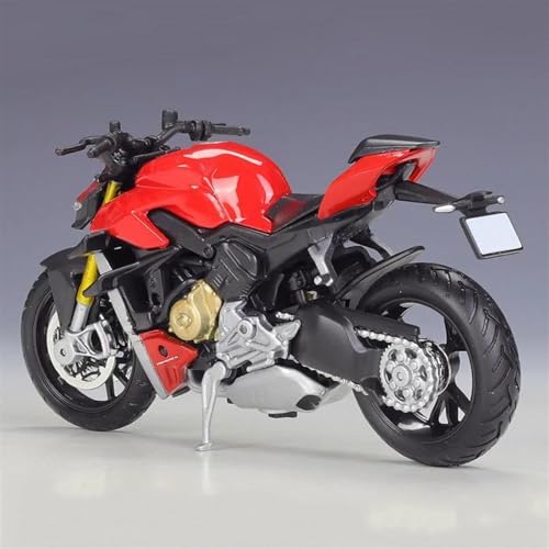 LMNMY Modelo de Juguete 1/18 para Ducati V4S Super para Desnudo Modelo De Juguete Aleación Motocicleta, Simulación Colección Metal Fundido A Presión, Regalo para Niños(with Retail Box)