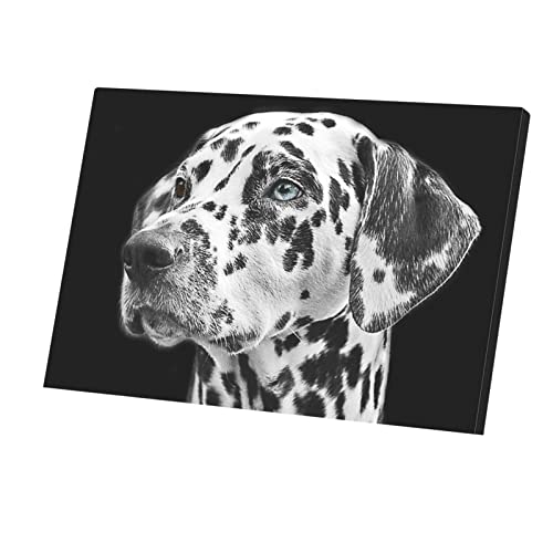 Tableau dalmatien noir et blanc toile imprimée d'art moderne au format 45 x 30 cm