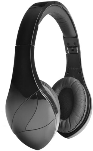 Velodyne vFree Bluetooth Wireless Stereo Headphone with Built-in Mic for Apple iPhone iPad and Android Devices (Gloss Black)