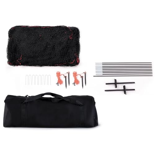 Happybuy 12FT Baseball & Softball Batting Cage Net & Frame, Heavy Duty Pitching Cage, Portable with Carry Bag, Enclosed for Backyard Training