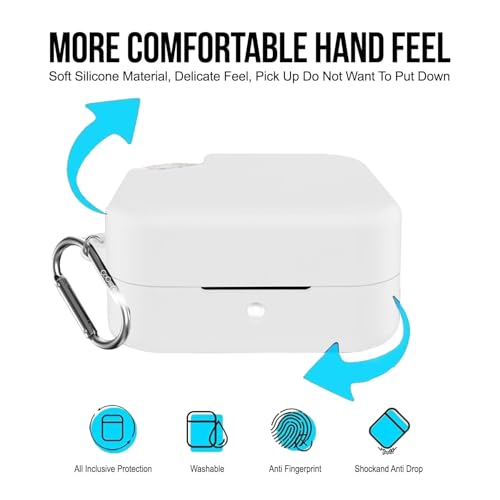 Image of Soft Silicone Case Cover for CMF by Nothing Buds Pro 2 | Buds 2 | Buds 2 Plus (White)